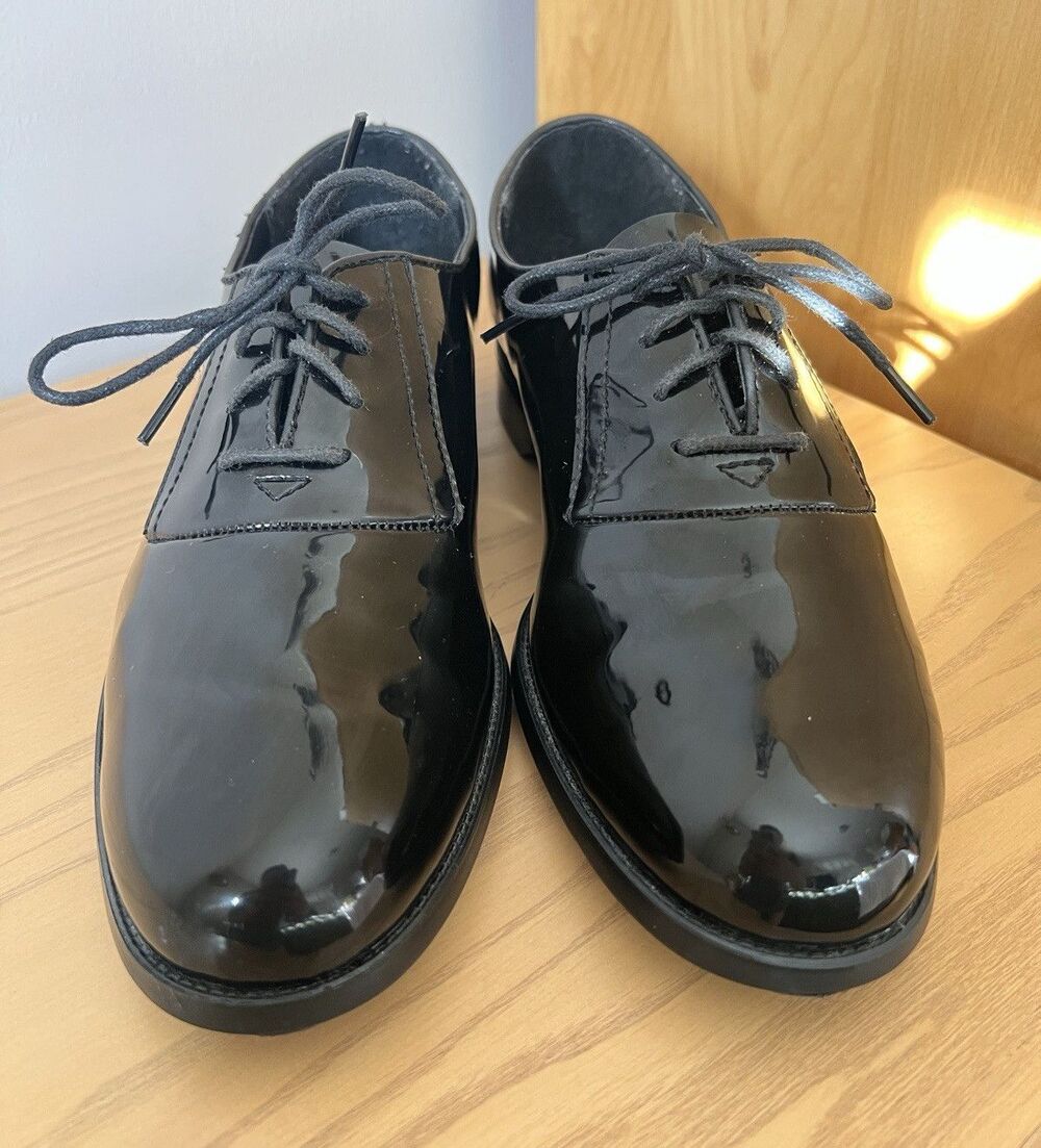 Vance co Barclay Men's Black Patent Leather Oxford Dress Shoes Round Toe 10.5